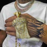 GL Ice Out Moissaite Oversized Jesus Pendant